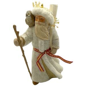 Vtg 2015 Hallmark Father Christmas w Owl Ornament 12th Series Santa Box White